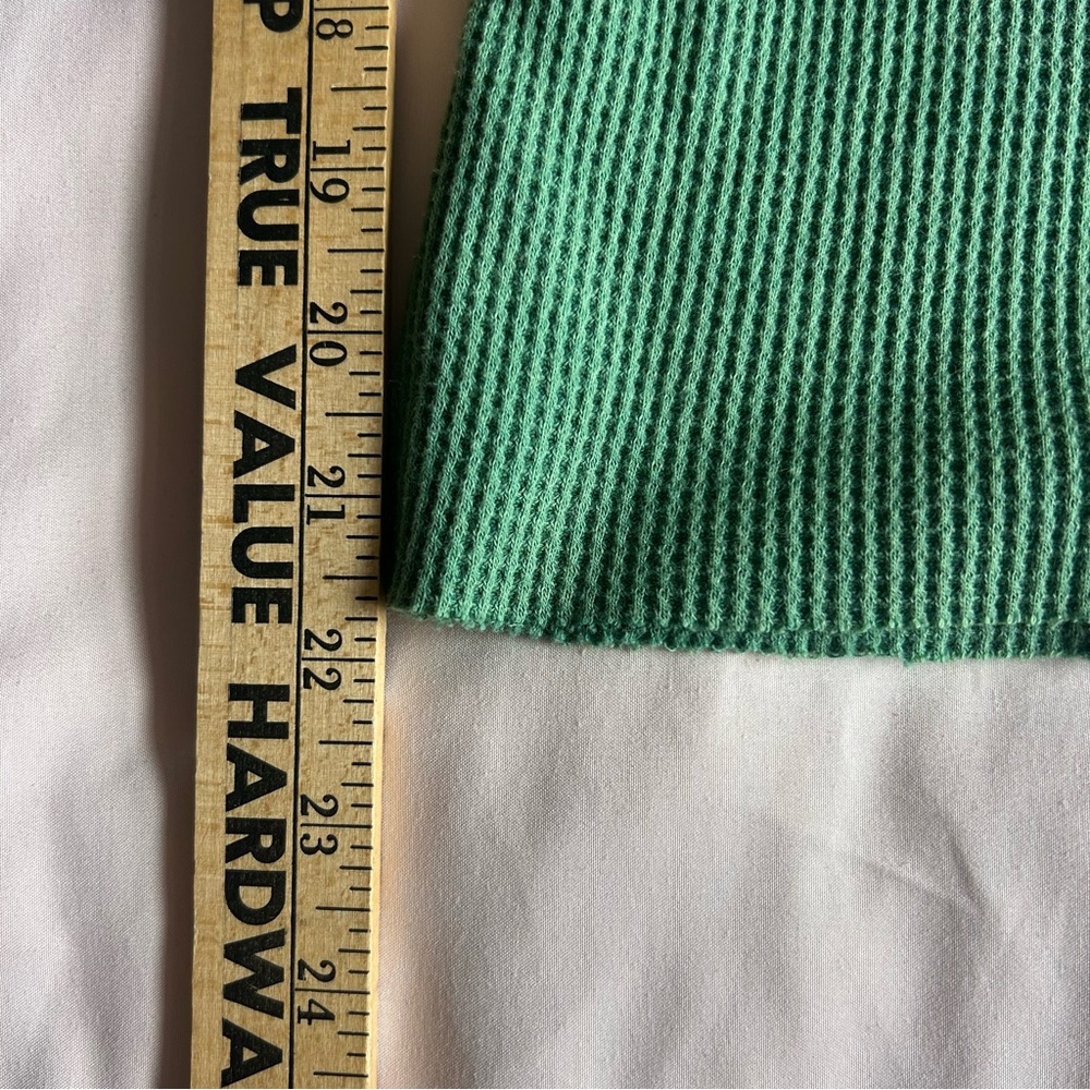 American Eagle Waffle Knit Long Sleeve – Green – Size Small - Picture 5 of 6